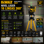 Laser Profesional DeWALT Original | Nivel láser de 16 líneas